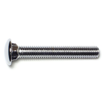 7/16""-14 x 3"" Chrome Plated Grade 5 Steel Coarse Thread Carriage Head Bumper Bolts 5PK -  MIDWEST FASTENER, 74153